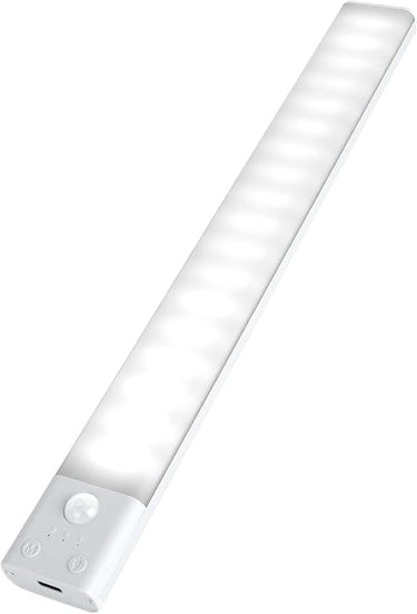 AiQInu Luz con sensor de movimiento para armario, luces de cocina, lámpara nocturna inalámbrica, LED magnético USB recargable, 4 modos, 3 niveles de luminosidad, vanyo-LED-JXDFR-GM01